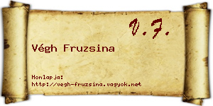 Végh Fruzsina névjegykártya