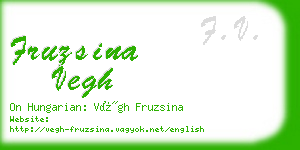 fruzsina vegh business card